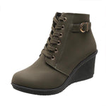 Women's Casual Everyday Lace-Up Wedge Ankle Boots 05328245S