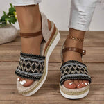 Women's thick-soled linen sandals 84032404C