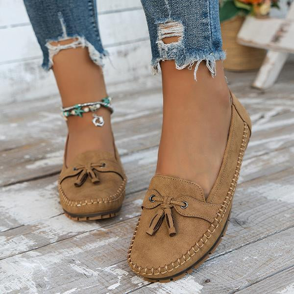 Women's Casual Tassel Hand-Sewn Flat Shoes 41569015S