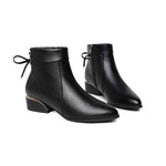 Women's Fashion Bow Low Heel Ankle Boots 21638618S