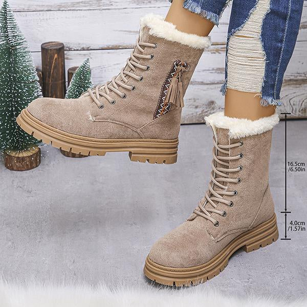 Women's Ethnic Style Tassel Decorated Snow Boots 95246389S