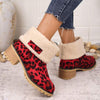 Women's Block Heel Plush Snow Boots 35356518C