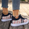 Women's Casual Flyknit Contrast Color Slip-on Flat Sneakers 36664761S