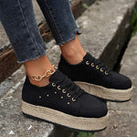 Women's Casual Thick Sole Espadrille Flats 05708518C