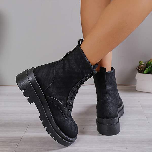 Women's Lightweight Soft-Sole Slip-Resistant Short Boots 03311911C