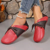 Women's Retro Colorblock Lace-Up Flat Casual Shoes 69768321C