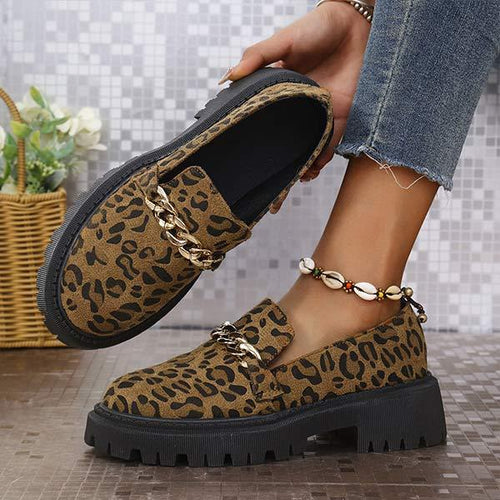 Women's Leopard Print Loafers 01599022C