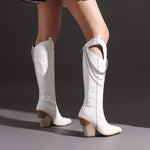 Women's Knee-High Boots with Metal Chain Decoration 13754255C