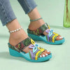 Women's Colorblock Wedge Totem Sandals 74721942C