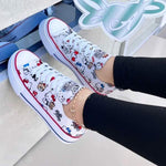 Women's Breathable Low-Cut Printed Canvas Shoes 95009128C