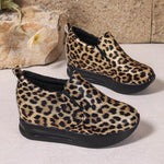 Women's Thick-soled Casual Leopard Print Sneakers 60665120S