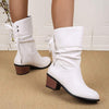 Women's Low Heel Mid-Calf Fashion Boots 50788924C