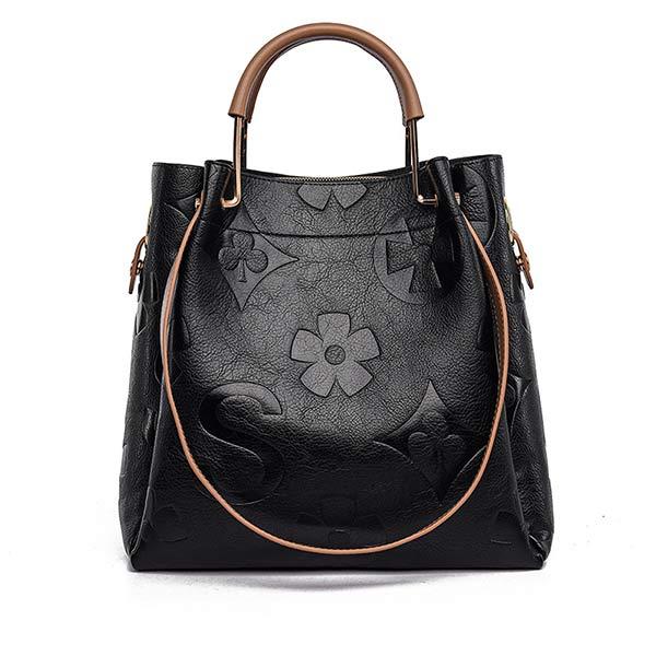 Embossed Bucket Bag with Detachable Clutch 43093529C