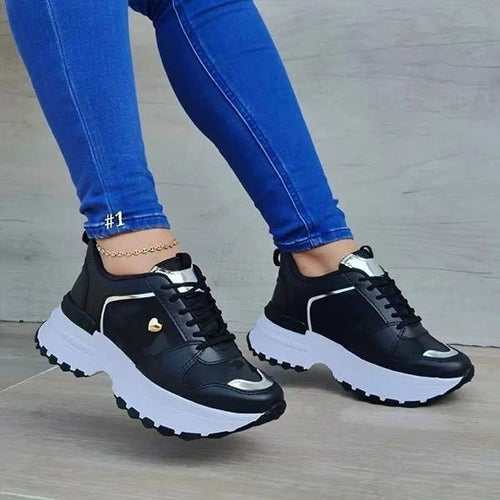 Women's Chunky Sole Casual Patchwork Athletic Shoes 49182230C