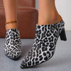 Women's Fashion Pointed Toe Leopard Print Sexy Slippers 22060373S