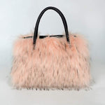 Faux Fur Raccoon Fur Large Capacity Tote Bag 88781659C