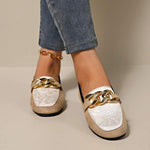 Women's Metallic Flat Printed Casual Shoes 29389937C