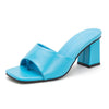 Women's Fashion Square Toe Chunky Heel Flip Flops 83346676C