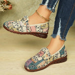 Women's Slip-On Casual Cat Pattern Canvas Flats 05954504S