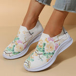 Women's Casual Flower Mesh Fly Knit Sneakers 35868027S