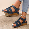 Women's Flower Anti-Slip Velcro Wedge Sandals 44044117S