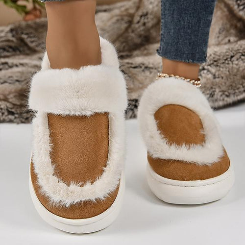 Women's Casual Thick-Soled Plush Warm Cotton Slippers 48041495S