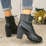 Women's Side Zipper High Heel Fashion Boots 69423828C