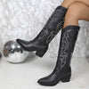 Women's Pointed Toe Western Embroidered Knee-High Cowboy Boots 35314587C