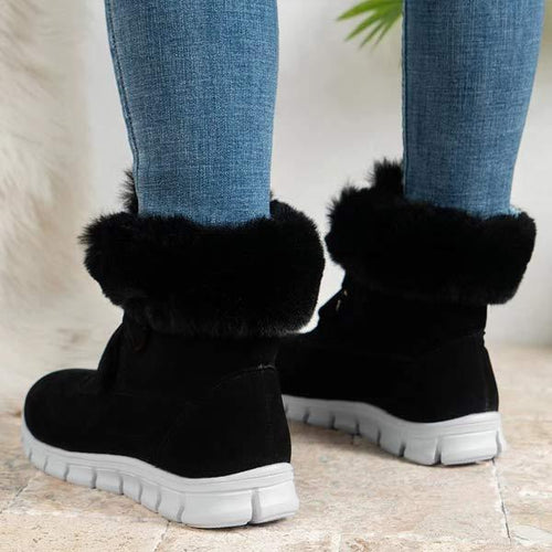 Women's Thickened and Fleece Warm Snow Boots 08857958C