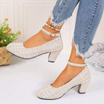 Women's Low-Cut Block Heel Shoes 31300556C