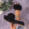 Women's Fashionable Flower Flat Beach Slippers 80201229S