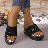 Women's Sequin Platform Wedge Sandals 71901185C