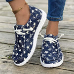 Women's Flat Printed Canvas Shoes 74106107C