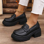 Women's Retro Fashion Thick-Soled Loafers 11131509C