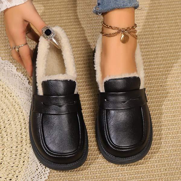 Women's Fleece-Lined Warm Loafers 64381504C