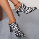 Women's Fashion Pointed Toe Leopard Print Sexy Slippers 22060373S