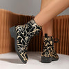 Women's Retro Short Ankle Boots with Chunky Heel 02121693C