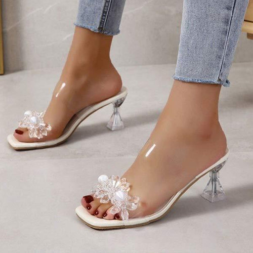 Women's Transparent Crystal Sandals 80616370C