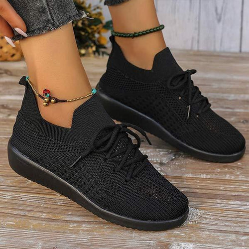 Women's Versatile Lace-Up Casual Shoes 82689853C