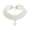 Multi-layered Pearl Special-Shaped Pendant Necklace 75601576S