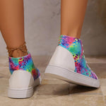 Women's Casual Graffiti High Top Canvas Shoes 72158264S