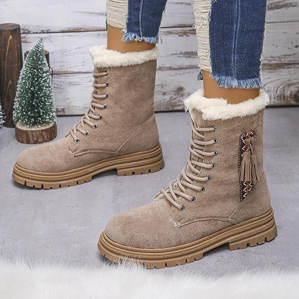 Women's Ethnic Style Tassel Decorated Snow Boots 95246389S