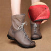 Women's Vintage Genuine Leather Ankle Boots 97246817C