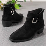 Women's Belted Chunky Heel Ankle Martin Boots 23068449C