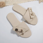 Women's Fashion Bow Bear Decorative Buckle Slippers 64867689S