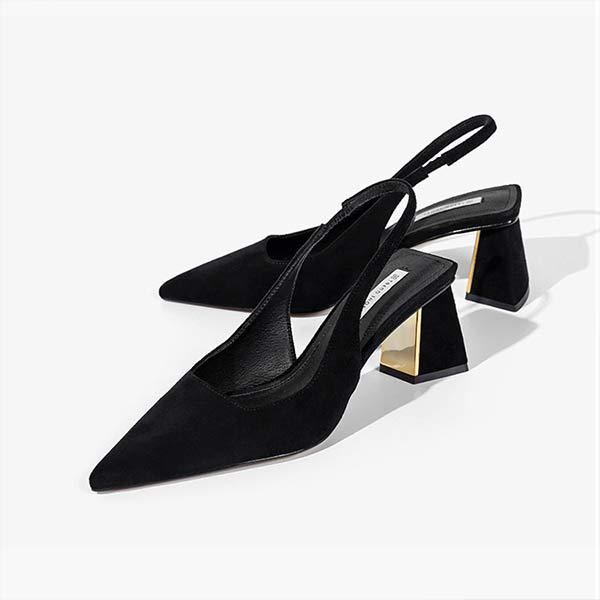 Women's Black Pointed-Toe High Heels 79490843C