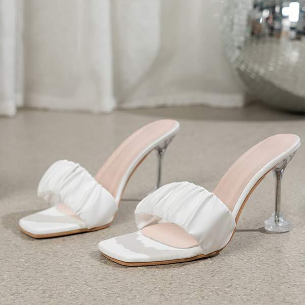 Women's Peep-Toe Stiletto Heel Sandals with Cupped Heel 88448442C