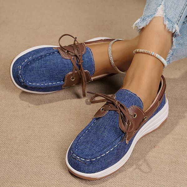 Women's Lace-Up Canvas Shoes 30890821C