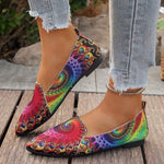 Women's Colorful Pointed-Toe Slip-On Flats 11824200C