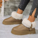 Women's Velvet Thick Sole Snow Boots 63113909C